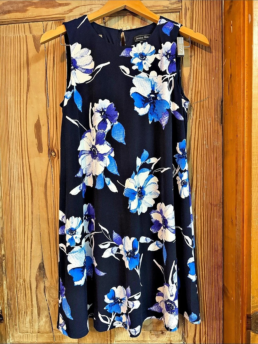 Jessica Howard Floral Maxi Dress in Blue  purple & Black Size 8P